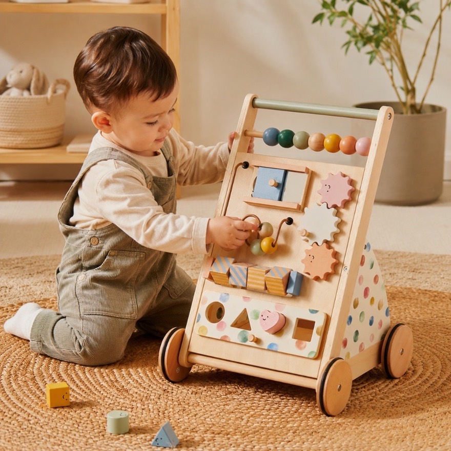 Wooden activity walker